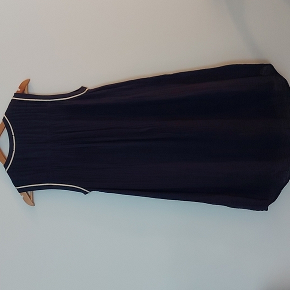 NWT Michael Stars Sleeveless Dress with Braided Detail, Navy Size Large - Picture 3 of 4